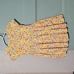 Bright yellow floral Ralph Lauren dress